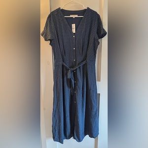 NWT blue Loft dress, size 16